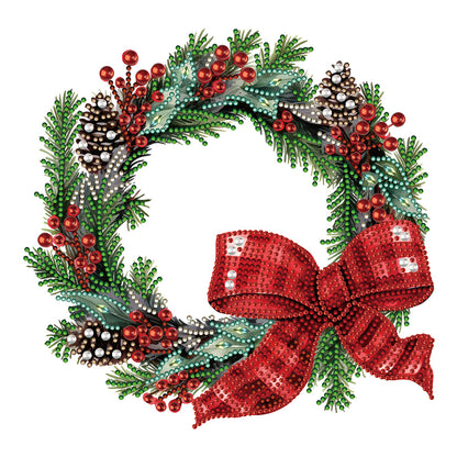 Christmas Wreath - Special Shaped Drill Diamond Painting 30*30CM