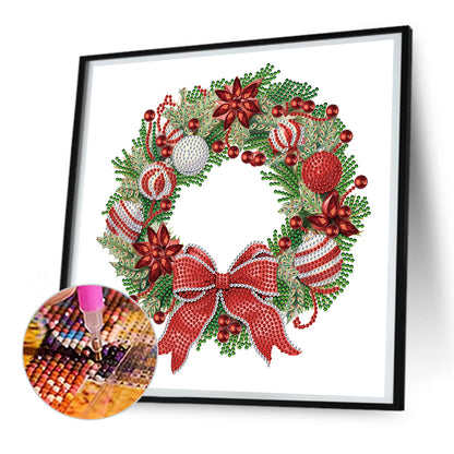 Christmas Wreath - Special Shaped Drill Diamond Painting 30*30CM