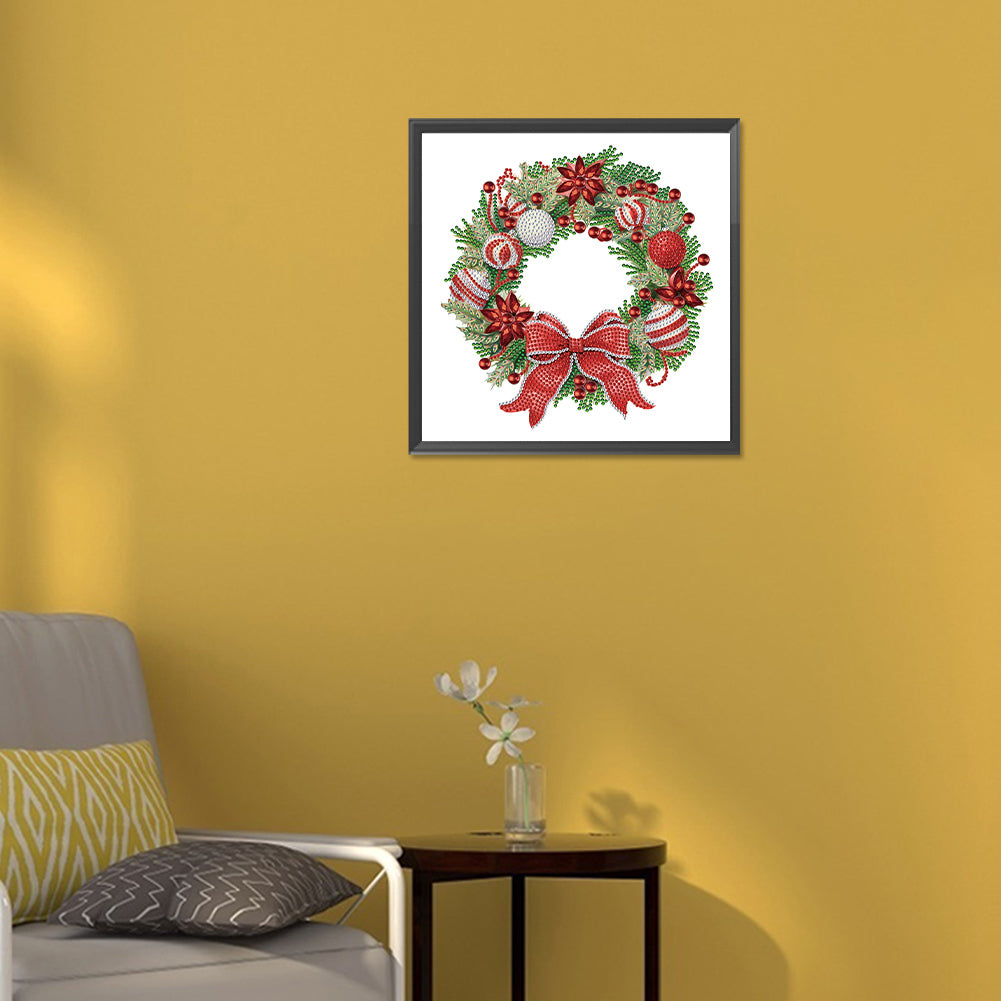 Christmas Wreath - Special Shaped Drill Diamond Painting 30*30CM