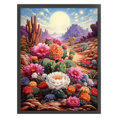 Desert Cactus Flower - 11CT Stamped Cross Stitch 45*60CM