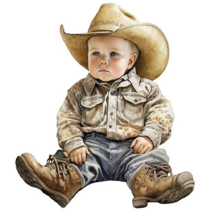 Cowboy Kid - Full Round Drill Diamond Painting 30*30CM