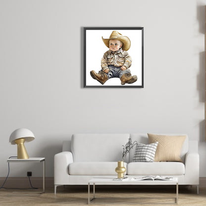 Cowboy Kid - Full Round Drill Diamond Painting 30*30CM