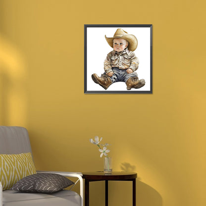 Cowboy Kid - Full Round Drill Diamond Painting 30*30CM