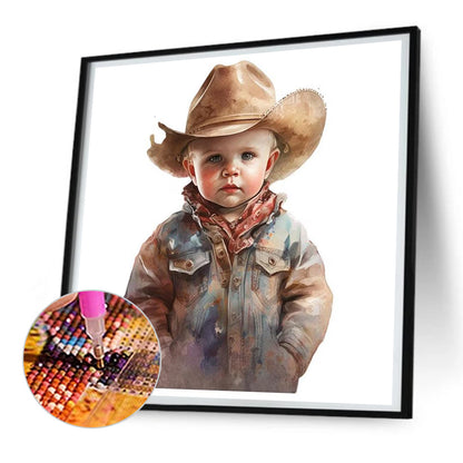 Cowboy Kid - Full Round Drill Diamond Painting 30*30CM