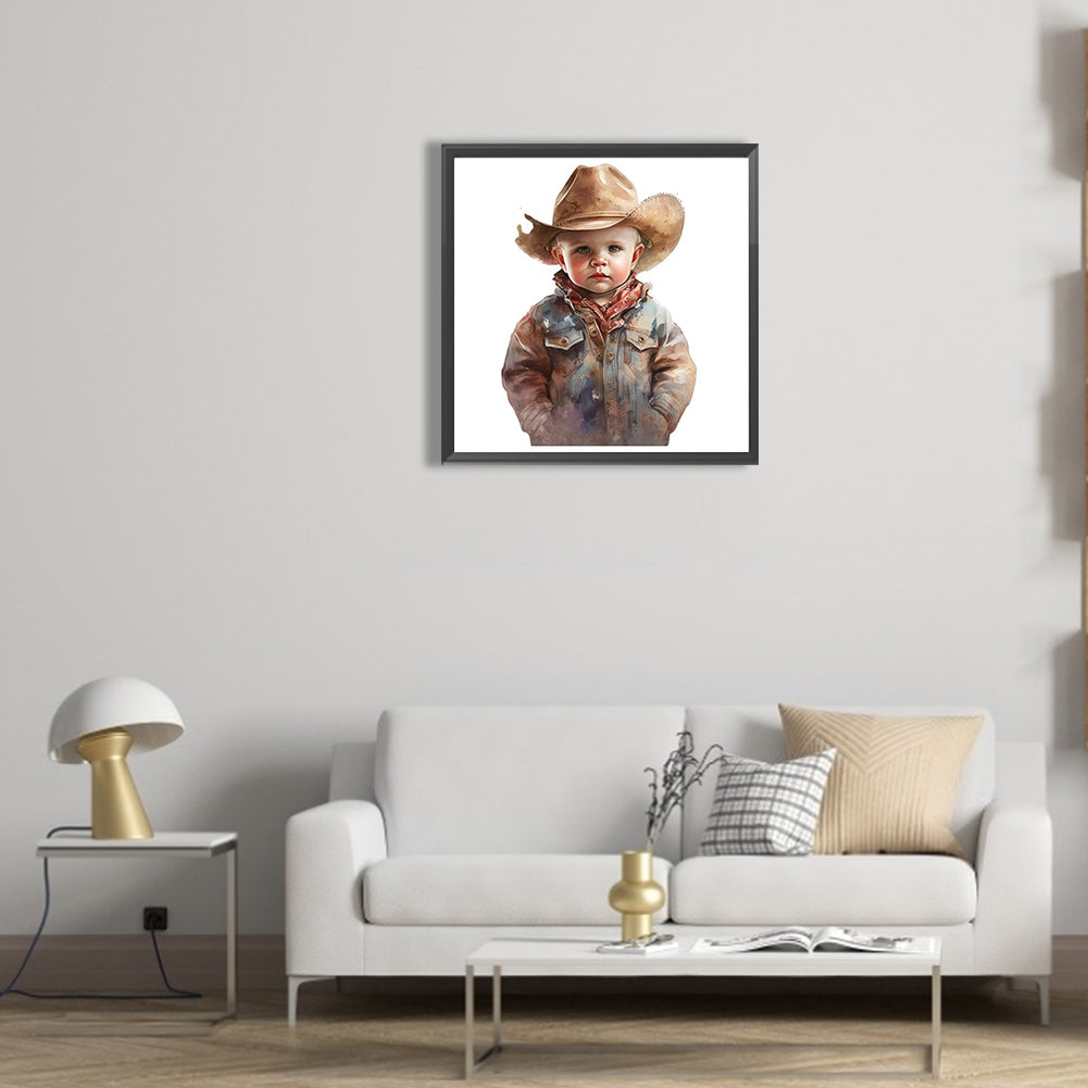 Cowboy Kid - Full Round Drill Diamond Painting 30*30CM