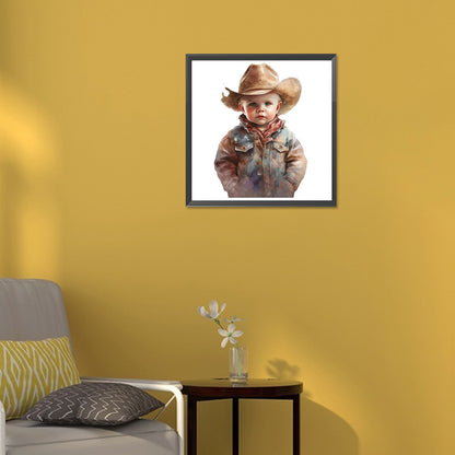 Cowboy Kid - Full Round Drill Diamond Painting 30*30CM