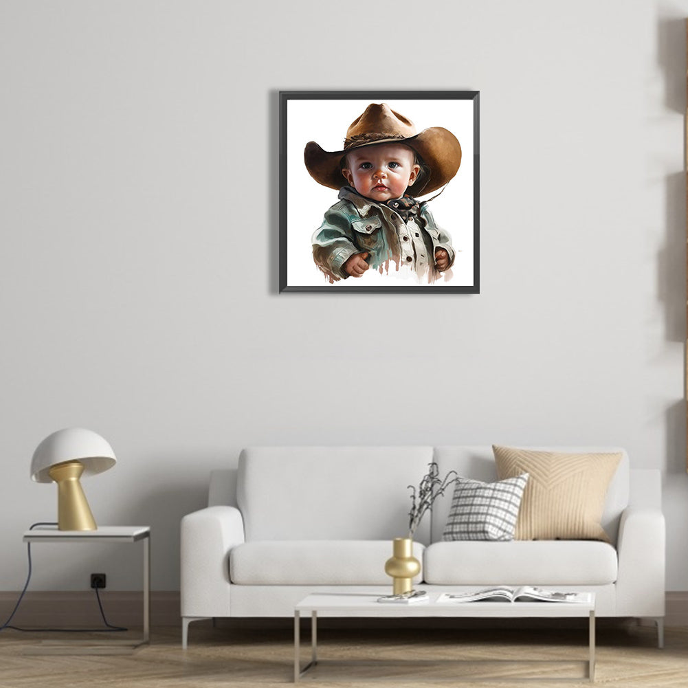 Cowboy Kid - Full Round Drill Diamond Painting 30*30CM