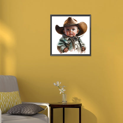 Cowboy Kid - Full Round Drill Diamond Painting 30*30CM