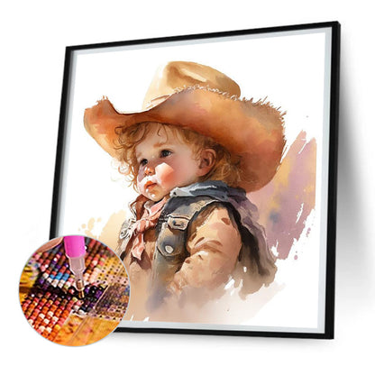 Cowboy Kid - Full Round Drill Diamond Painting 30*30CM