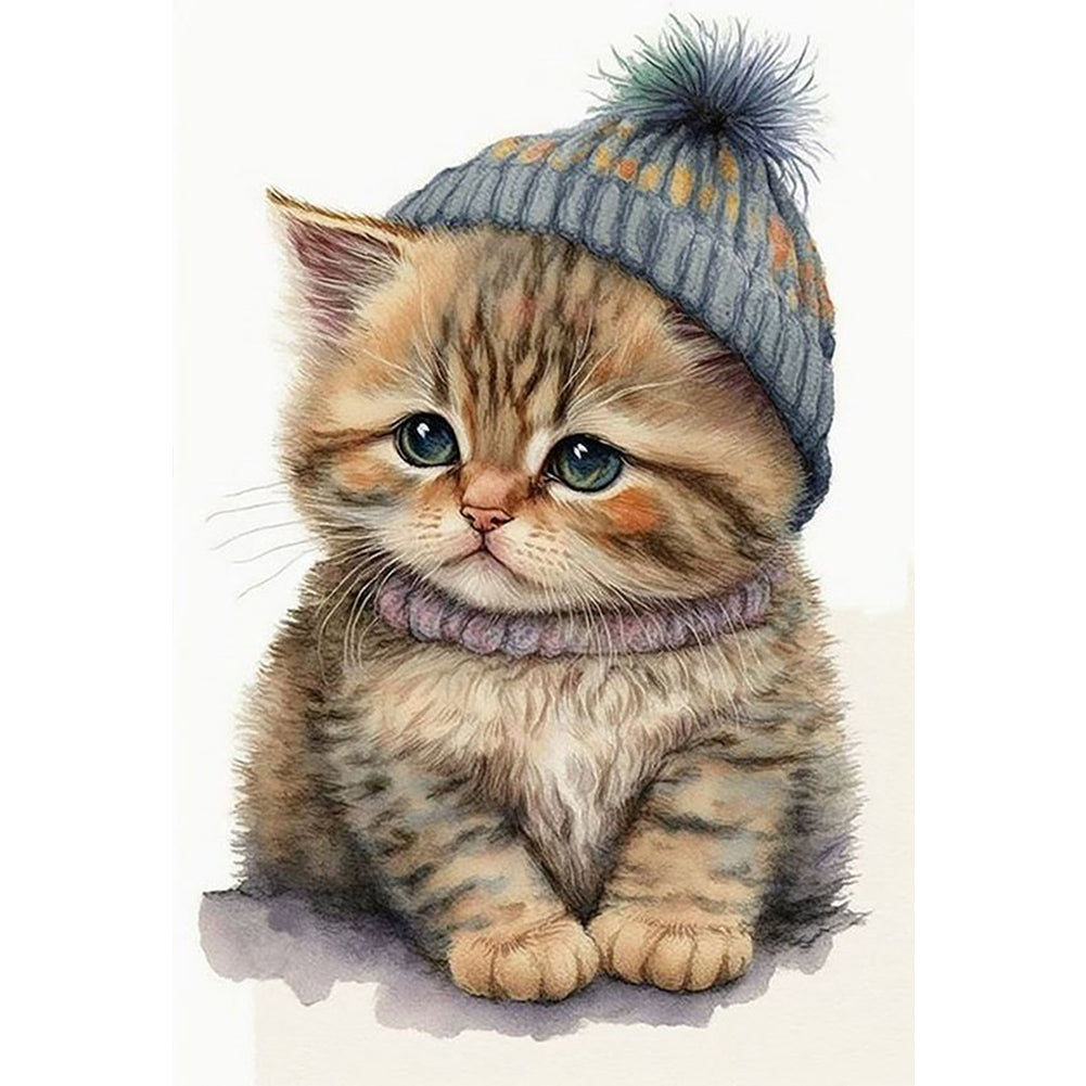 Cute Kitten - 11CT Stamped Cross Stitch 35*55CM