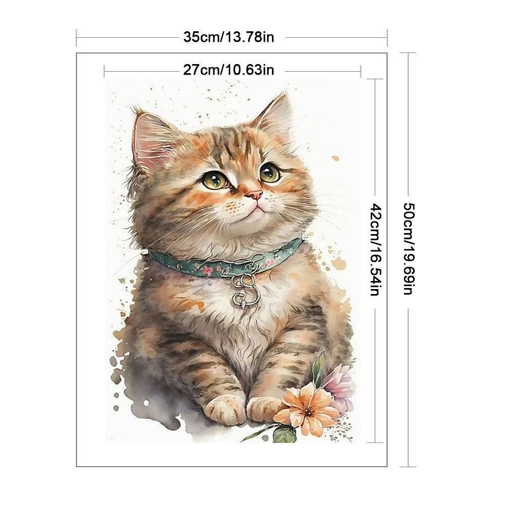 Cute Kitten - 11CT Stamped Cross Stitch 35*55CM