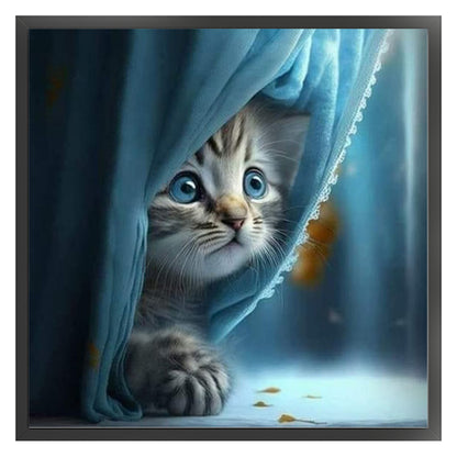 Cute Kitten - 11CT Stamped Cross Stitch 45*45CM