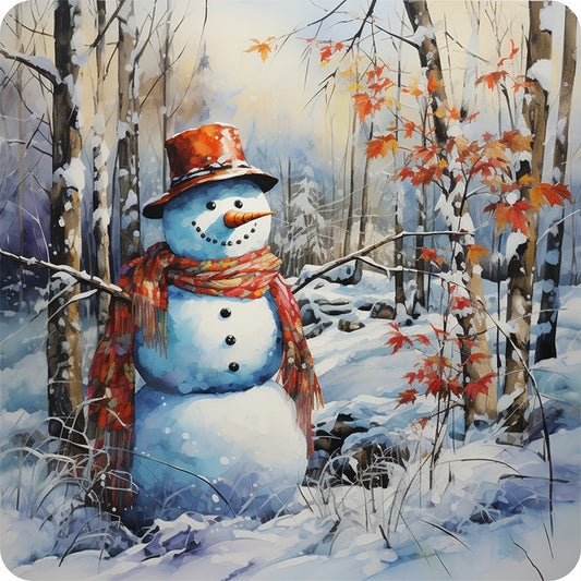 Winter Snowman - Full Round Drill Diamond Painting 40*40CM