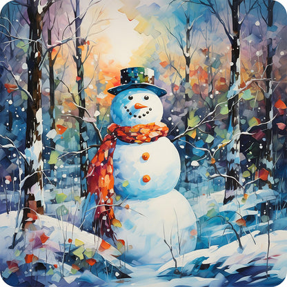 Winter Snowman - Full Round Drill Diamond Painting 40*40CM