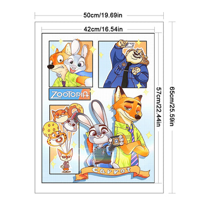 Zootopia - 11CT Stamped Cross Stitch 50*65CM