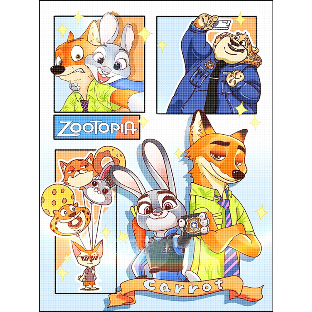 Zootopia - 11CT Stamped Cross Stitch 50*65CM