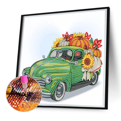 Fruit Car - Special Shaped Drill Diamond Painting  30*30CM