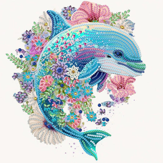 Dolphin - Special Shaped Drill Diamond Painting  30*30CM