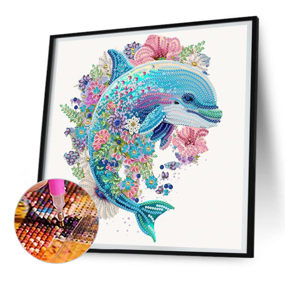 Dolphin - Special Shaped Drill Diamond Painting  30*30CM