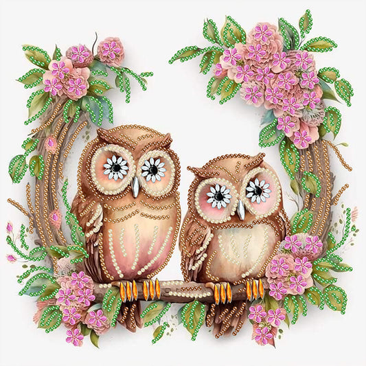 Owl - Special Shaped Drill Diamond Painting  30*30CM