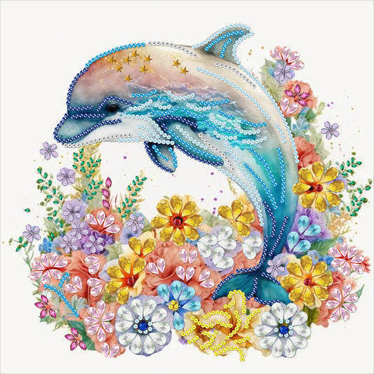 Dolphin - Special Shaped Drill Diamond Painting  30*30CM