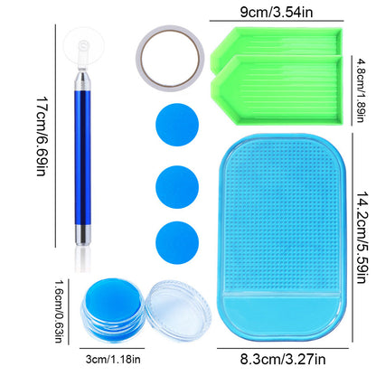 Diamond Painting Tools Kit Art Accessories Tools Detachable Drill Tips LED Light