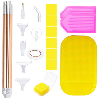 Diamond Painting Tools Kit Art Accessories Tools Detachable Drill Tips LED Light