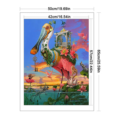 Crane - 11CT Stamped Cross Stitch 50*65CM