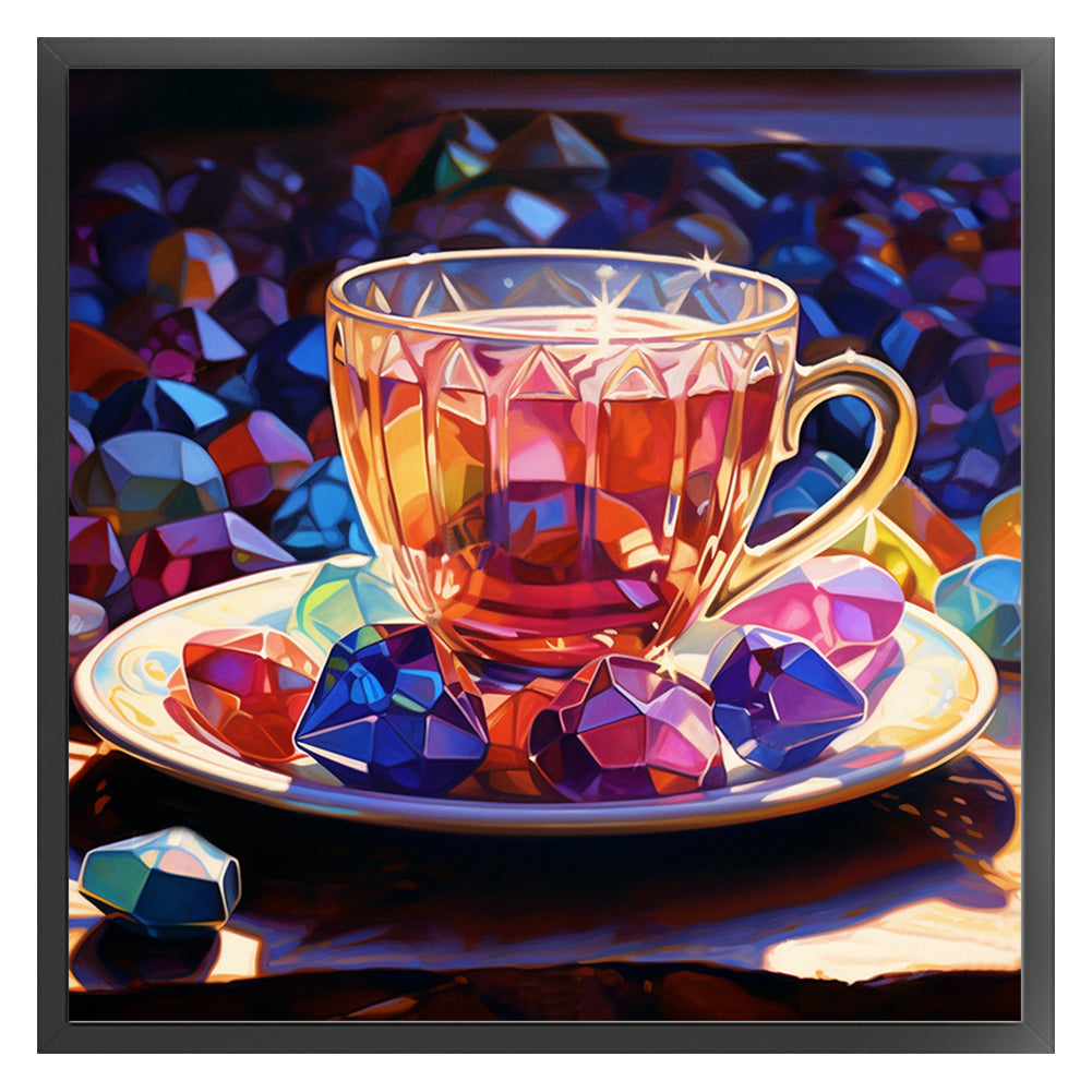 Diamond Coffee Cup - 11CT Stamped Cross Stitch 50*50CM