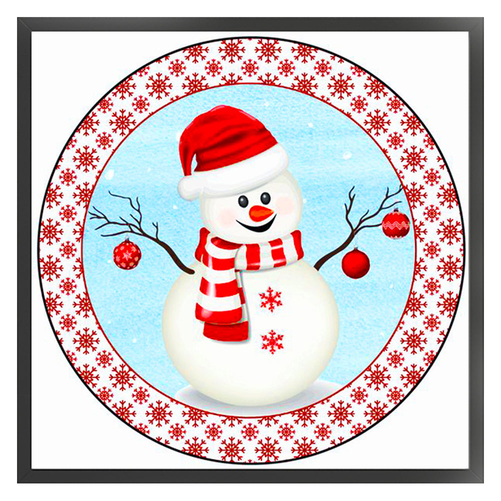 Christmas Snowman - 11CT Stamped Cross Stitch 40*40CM