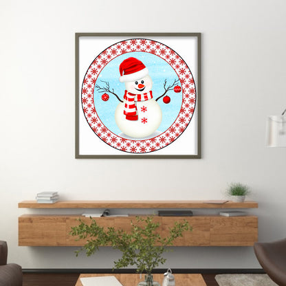 Christmas Snowman - 11CT Stamped Cross Stitch 40*40CM