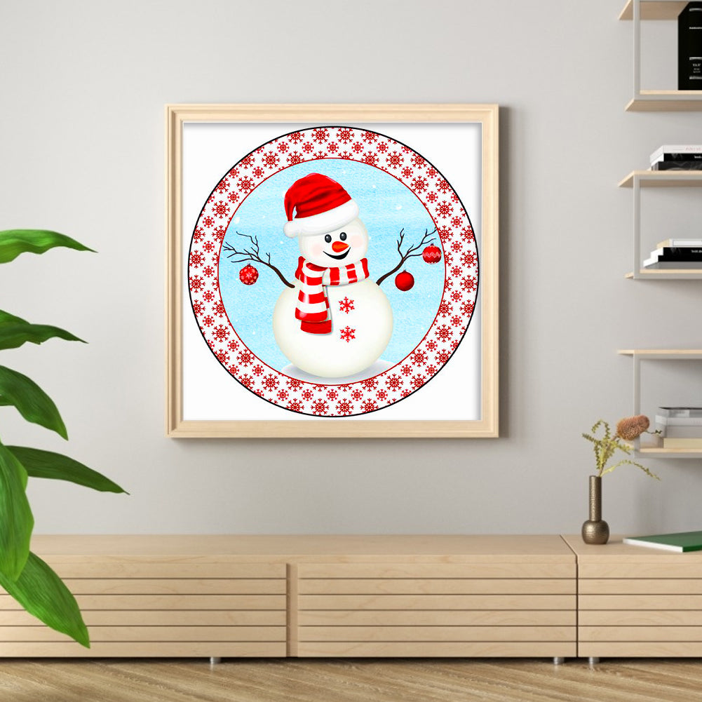 Christmas Snowman - 11CT Stamped Cross Stitch 40*40CM