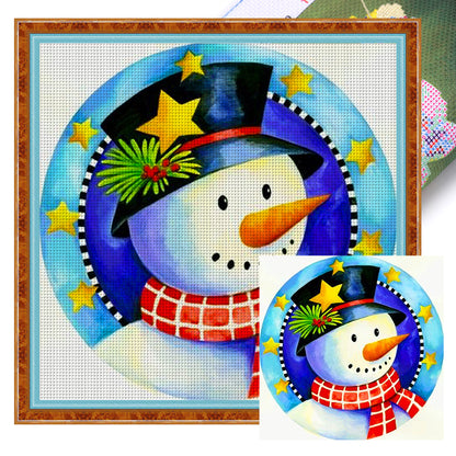 Christmas Snowman - 11CT Stamped Cross Stitch 40*40CM