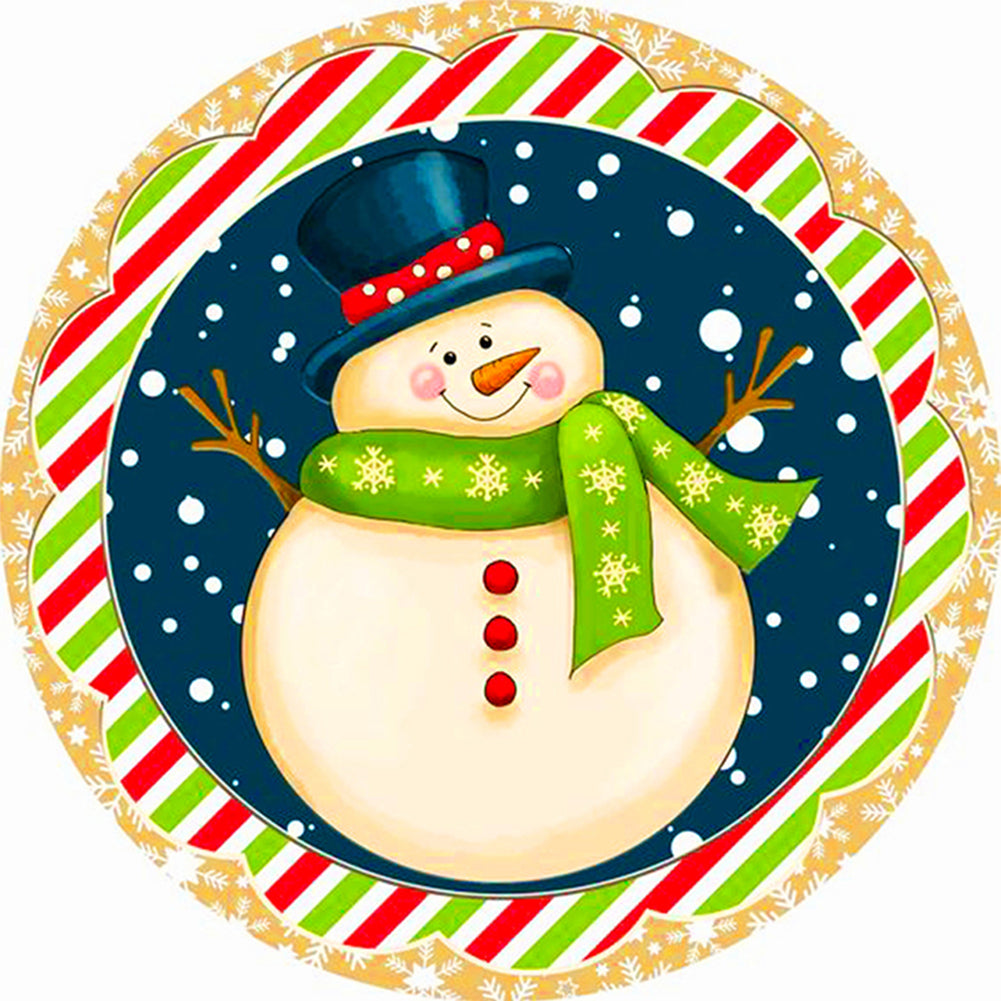 Christmas Snowman - 11CT Stamped Cross Stitch 40*40CM