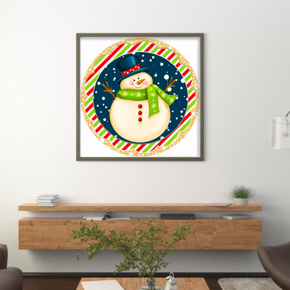 Christmas Snowman - 11CT Stamped Cross Stitch 40*40CM