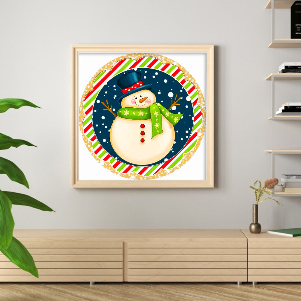 Christmas Snowman - 11CT Stamped Cross Stitch 40*40CM