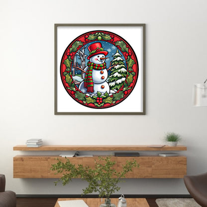 Christmas Snowman - 11CT Stamped Cross Stitch 40*40CM