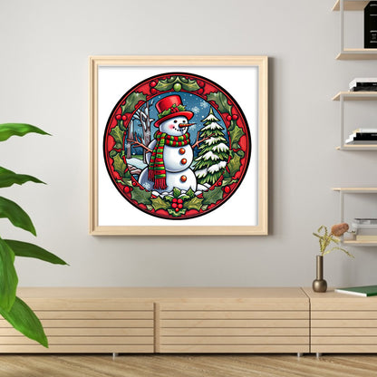 Christmas Snowman - 11CT Stamped Cross Stitch 40*40CM