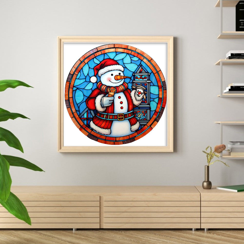 Christmas Snowman - 11CT Stamped Cross Stitch 40*40CM