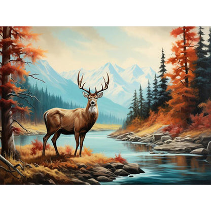Forest Fawn - Full AB Square Drill Diamond Painting 40*30CM