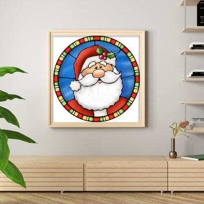 Glass Painting-Santa Claus - 11CT Stamped Cross Stitch 50*50CM