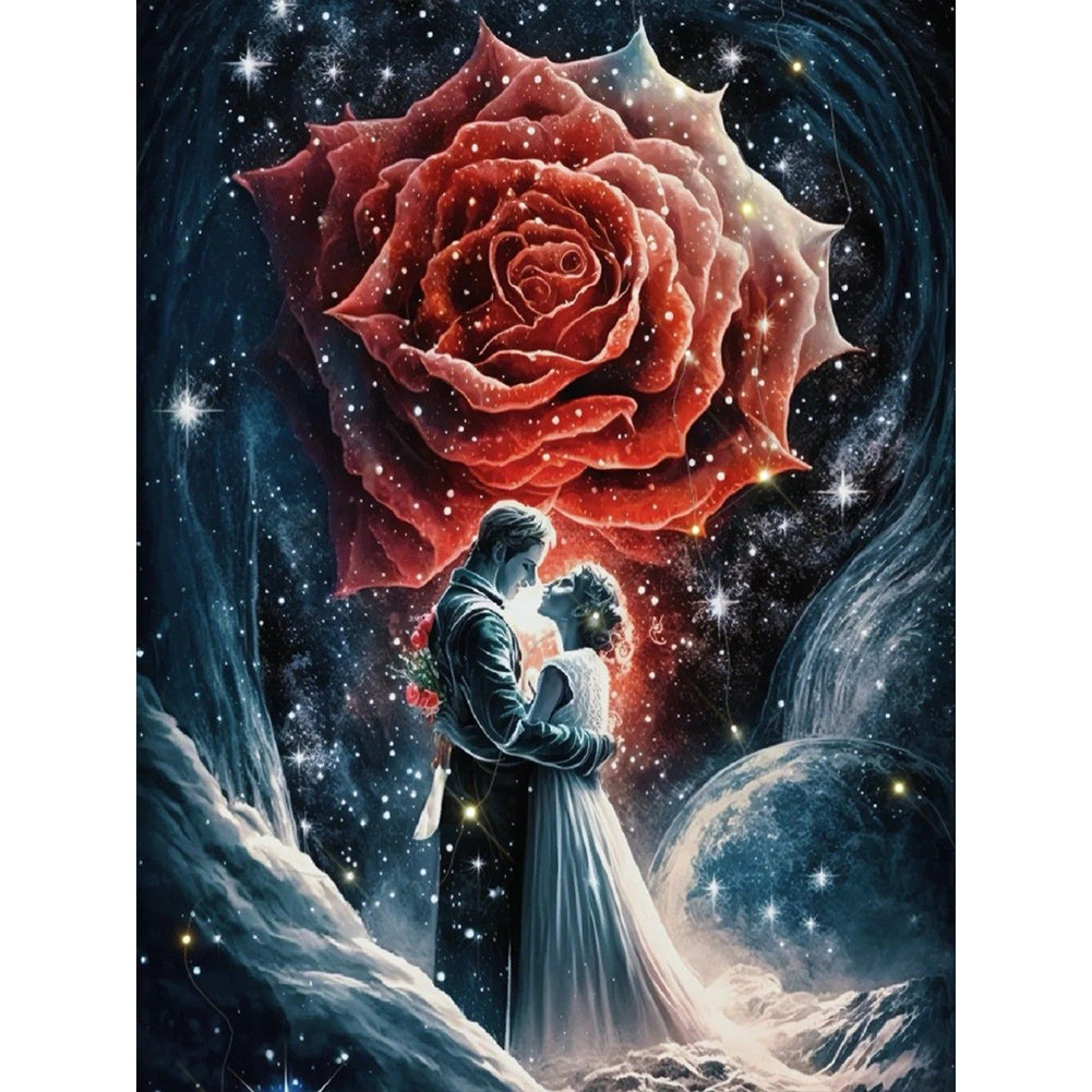 Rose Lover - Full Round Drill Diamond Painting 30*40CM