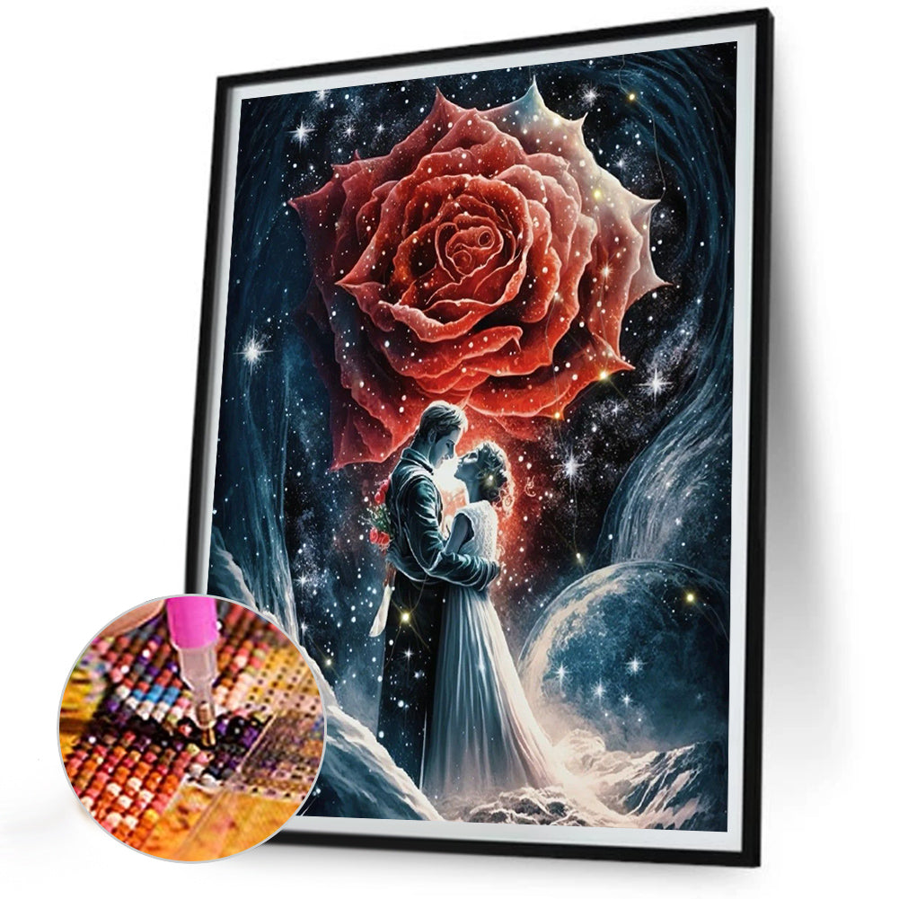 Rose Lover - Full Round Drill Diamond Painting 30*40CM