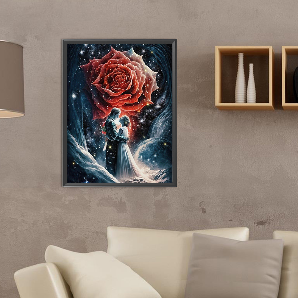 Rose Lover - Full Round Drill Diamond Painting 30*40CM