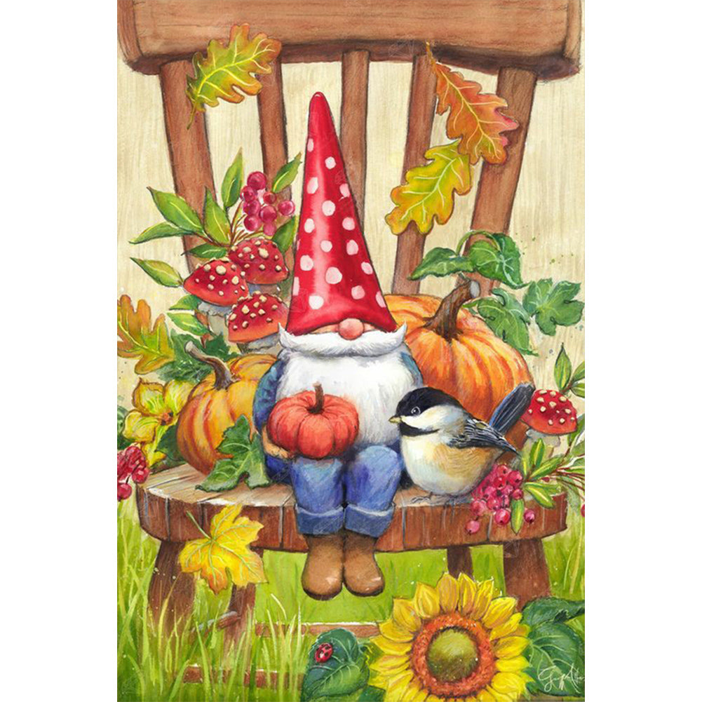 Melon Gnome - Full Round Drill Diamond Painting 40*60CM
