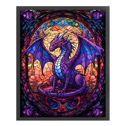 Glass Painting-Pterosaur - 14CT Stamped Cross Stitch 40*50CM