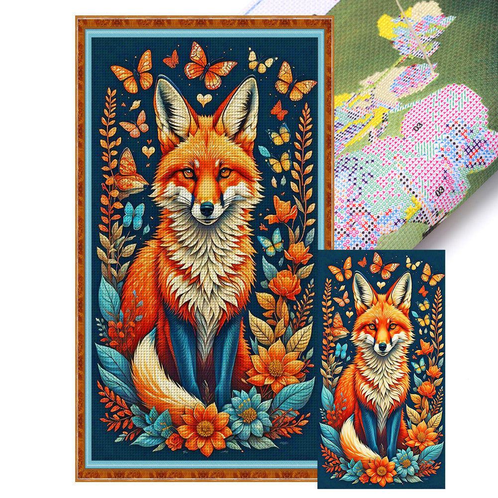 Fox - 14CT Stamped Cross Stitch 40*70CM