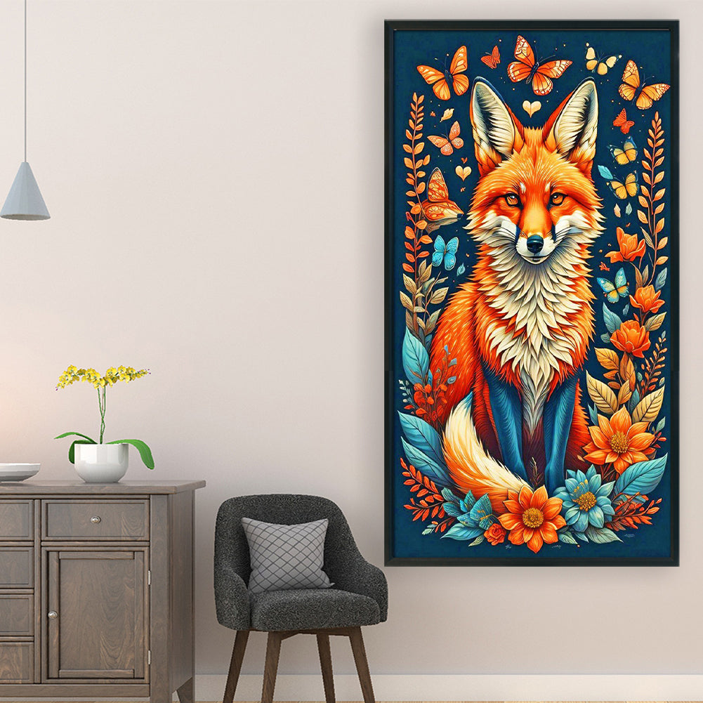 Fox - 14CT Stamped Cross Stitch 40*70CM