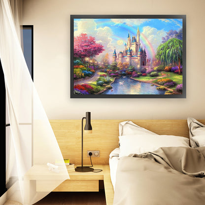 Disney Castle - 14CT Stamped Cross Stitch 65*50CM