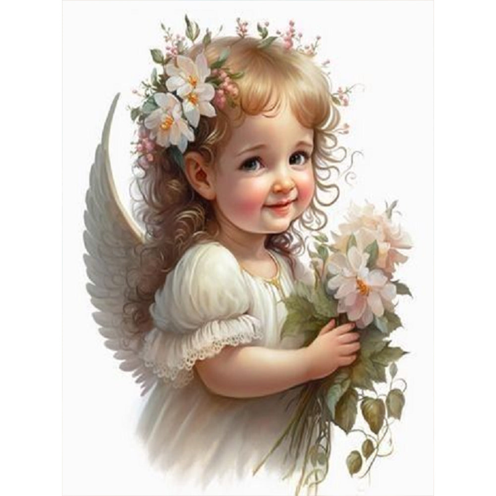 Angel Child - Full Round Drill Diamond Painting 30*40CM